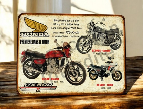 Plaque métal vintage honda - plaque, cx