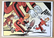 Carte postale SPIROU. Pastiche SPIROU ET LES GÉANTS. (CP102)