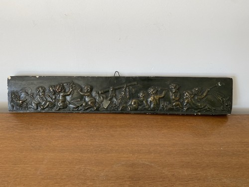 Bas relief ancien chérubins - relief,
