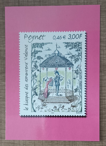 Carte postale timbre - carte, saint
