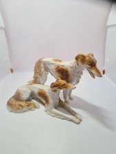 Couple Lévriers En Porcelaine