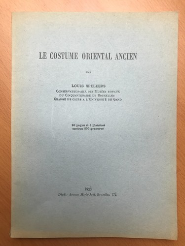 Costume oriental ancien - le,