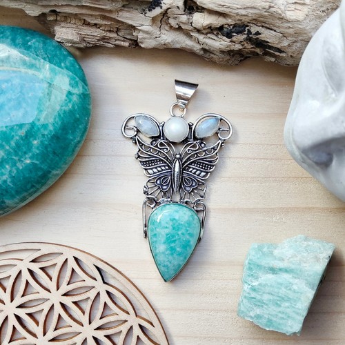 Pendentif papillon bohème - , en