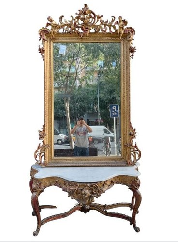 Console miroir style - et, miroir.