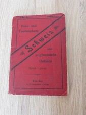 Carte touristique ancienne dépliant "la suisse et les régions limitrophes"
