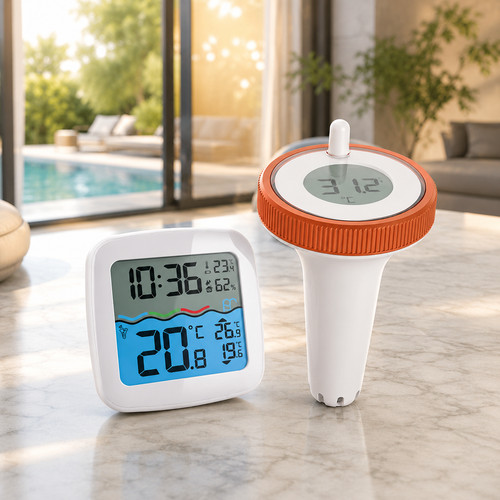 Thermomètre piscine sans fil - thermomètre,