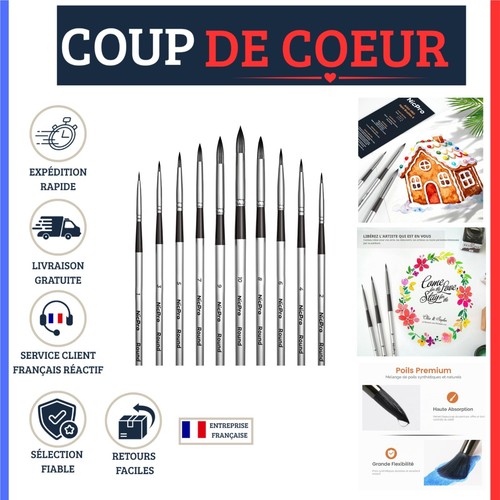 Nicpro pinceaux aquarelle - pinceaux,