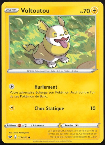 Carte pokémon voltoutou - carte,