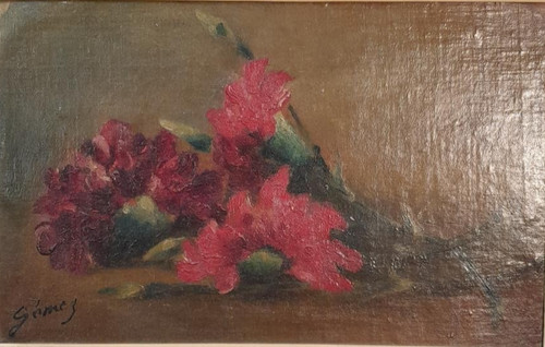 Tableau ancien huile nature - ancien,