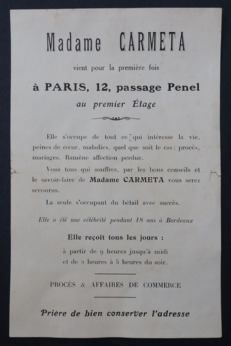 Carte visite publicité madame - carte,