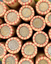 Unsearched Wheat Cent Rolls with Indian Head End   1909-1958   US COINS 50 Cents