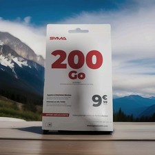 Carte SIM prépayée SYMA Mobile Appel SMS Illimité 200Go Internet sans abonnement