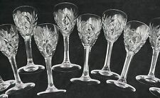 Saint Louis model Chantilly, 12 glasses 11.7 cm, crystal, excellent condition, signed