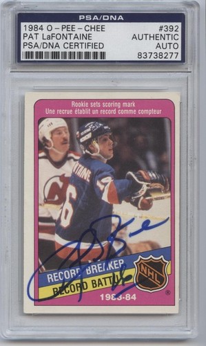 Pat lafontaine signed 1984 - lafontaine, 1984-85