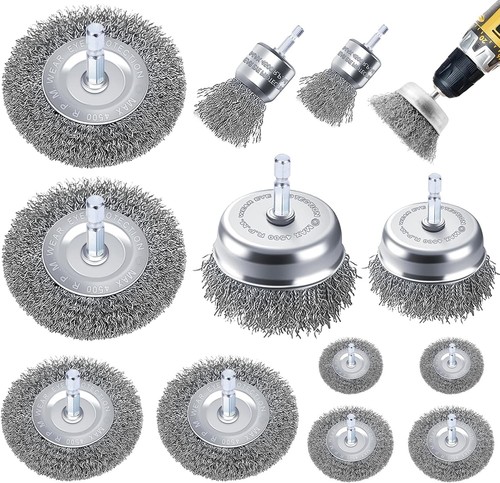 Metal drill brush - set, of