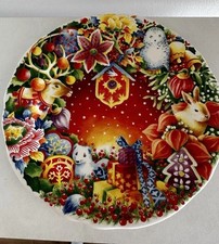 Gien : Assiette Décorative de Noël En Faïence  - Joyeuses Fêtes- 2013