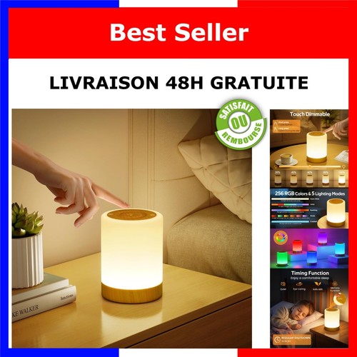 Lampe chevet tactile led - lampe,