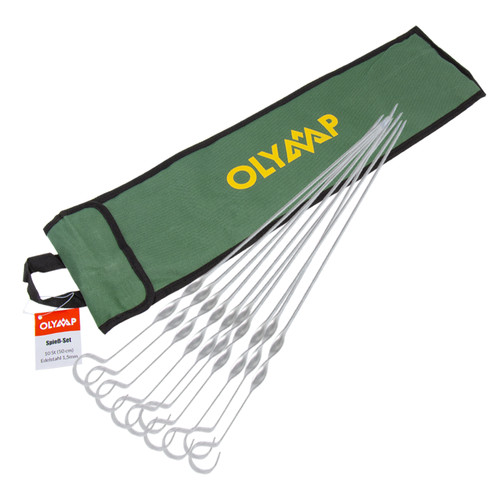 10x brochettes larges - 10x, inox