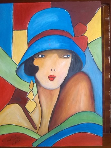 Femme essai peinture - essai,