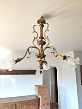 Lustre 3 branches en bronze