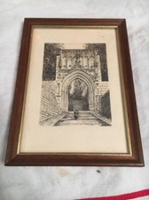 Ancien Petit Cadre Tableau Chambery Portail Saint Dominique 