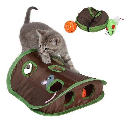 Jeu chat pliant tissu trous - tissu, 9