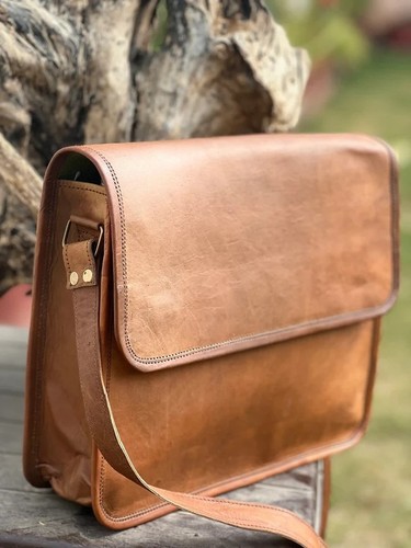 Sacoche vintage marron - en, cuir