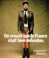 Publicité Advertising  820 1975  Eminence slip homme la France bien défendue 