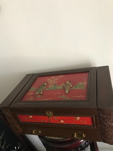 Coffret bijoux bois pierres - coffret,