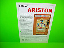 ROTOMAT Ariston Original Vintage German Text Slot Machine Promo Sales Flyer