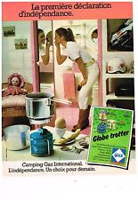 ADVERTISEMENT ADVERTISING 054 1978 CAMPING GAS pocket stove GLOBE TROTTER