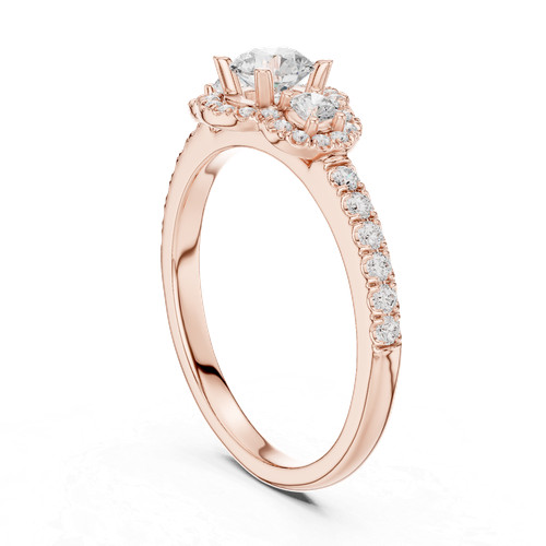 Bague ronde pièces diamant - pièces,