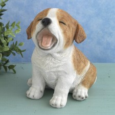 Réaliste Baillant Jack Russel Chiot Chien Jardin Sculpture