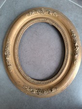 cadre ovale ancien bois et