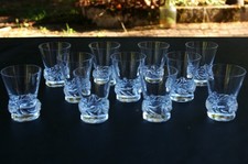 DAUM - 9 Verres à Porto en Cristal modèle SORCY - H 7,5 cm