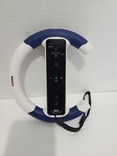 Official Nintendo Motion Plus Controller Black + Steering Wheel Wii Remote OEM 