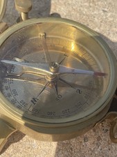 Antique Brass Prism Compass - Military Style or Surveyor