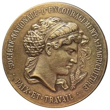 Médaille argent vermeil "