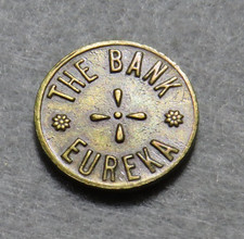 EUREKA  UTAH   THE  BANK     5 CENTS        TOKEN