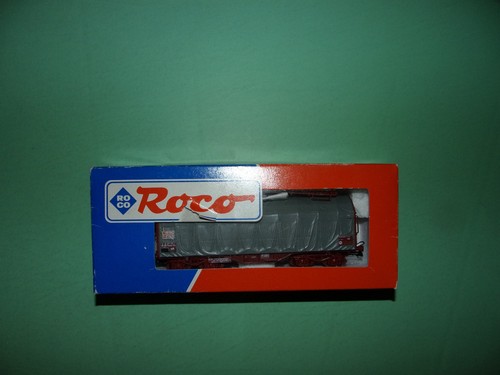 Roco wagon bâché court - court, gris