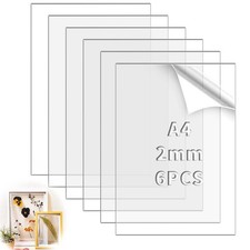 6 Pièces Plaque Transparent