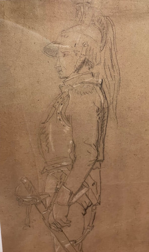 Grand dessin cuirassier - ,