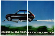 1982 RENAULT 5 Alpine Turbo Vintage Original 2 page Print AD | Witches brooms FR