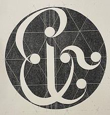 Grande calligraphie E J dessin