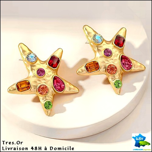 Boucles oreille cristaux - d'oreille,