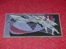 ART XXe GOUACHE ORIGINALE Projet Tapisserie DLG JEAN LURCAT 1952 "L'orage" 