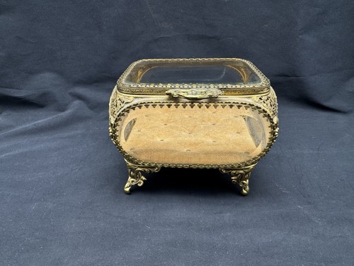 Vintage ormolu filigree - vintage, casket