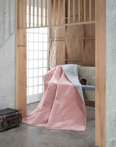 Couverture double face plaid - face,