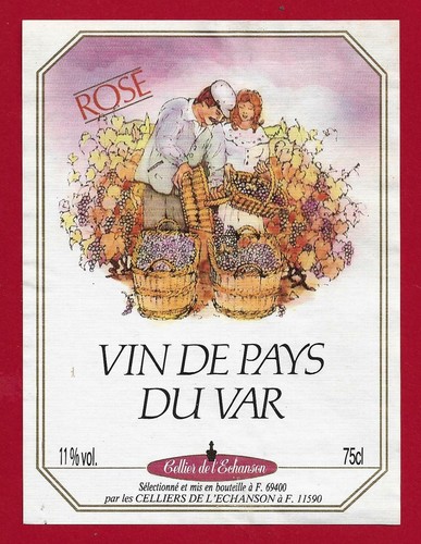 Etiquette vin pays - 08/22,