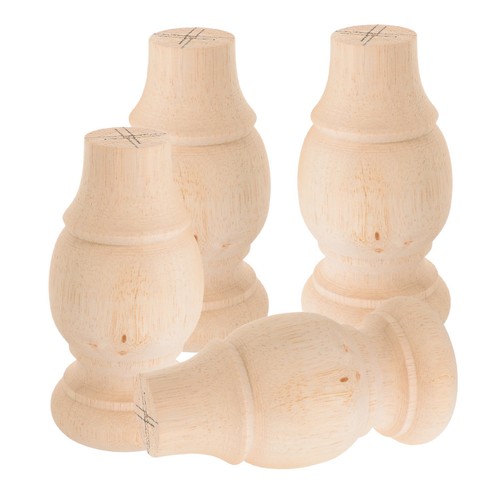 4pcs solid wood - 4pcs, beige